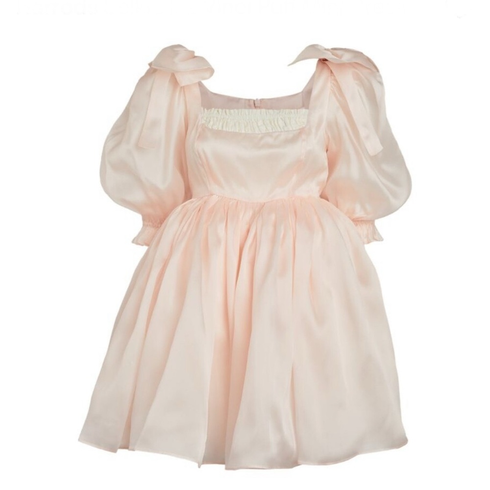 Selkie Silk Da Vinci Puff Dress